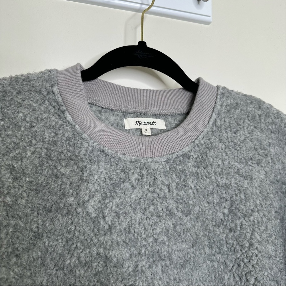 Madewell Polartec® Fleece Crewneck Sweatshirt in Gray - Picture 3 of 7